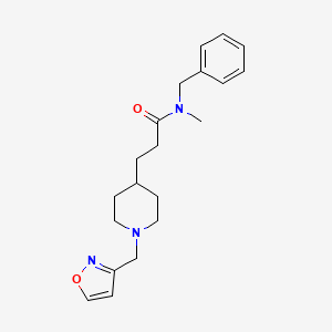 molecular formula C20H27N3O2 B3917761 N-benzyl-3-[1-(3-isoxazolylmethyl)-4-piperidinyl]-N-methylpropanamide 