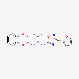 molecular formula C19H21N3O4 B3917783 (2,3-dihydro-1,4-benzodioxin-2-ylmethyl){[3-(2-furyl)-1,2,4-oxadiazol-5-yl]methyl}isopropylamine 