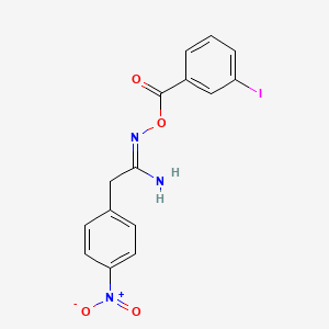 molecular formula C15H12IN3O4 B3917787 N'-[(3-iodobenzoyl)oxy]-2-(4-nitrophenyl)ethanimidamide 