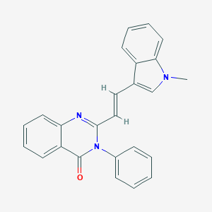 molecular formula C25H19N3O B391784 2-[2-(1-Methyl-1H-indol-3-yl)-vinyl]-3-phenyl-3H-quinazolin-4-one 