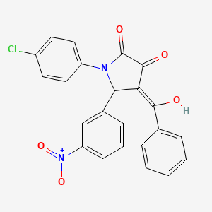 molecular formula C23H15ClN2O5 B3917843 4-benzoyl-1-(4-chlorophenyl)-3-hydroxy-5-(3-nitrophenyl)-1,5-dihydro-2H-pyrrol-2-one 