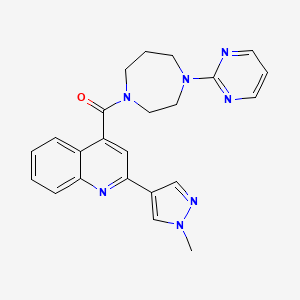 molecular formula C23H23N7O B3917899 2-(1-methyl-1H-pyrazol-4-yl)-4-[(4-pyrimidin-2-yl-1,4-diazepan-1-yl)carbonyl]quinoline 