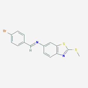 N-(4-bromobenzylidene)-N-[2-(methylsulfanyl)-1,3-benzothiazol-6-yl]amine