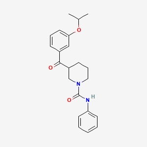 molecular formula C22H26N2O3 B3917949 3-(3-isopropoxybenzoyl)-N-phenyl-1-piperidinecarboxamide 