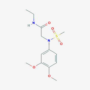 molecular formula C13H20N2O5S B3917961 N~2~-(3,4-dimethoxyphenyl)-N~1~-ethyl-N~2~-(methylsulfonyl)glycinamide 