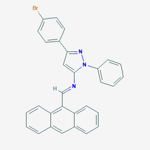 N-(9-anthrylmethylene)-N-[3-(4-bromophenyl)-1-phenyl-1H-pyrazol-5-yl]amine