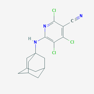 molecular formula C16H16Cl3N3 B391800 6-(1-Adamantylamino)-2,4,5-trichloronicotinonitrile CAS No. 339165-88-7