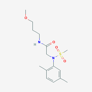 molecular formula C15H24N2O4S B3918013 N~2~-(2,5-dimethylphenyl)-N~1~-(3-methoxypropyl)-N~2~-(methylsulfonyl)glycinamide 