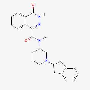 molecular formula C24H26N4O2 B3918014 N-[1-(2,3-dihydro-1H-inden-2-yl)-3-piperidinyl]-N-methyl-4-oxo-3,4-dihydro-1-phthalazinecarboxamide 