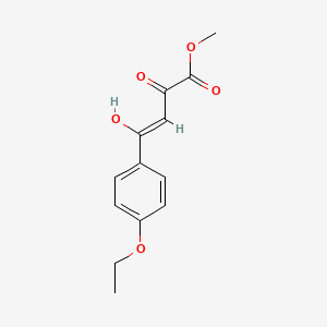 molecular formula C13H14O5 B3918023 methyl 4-(4-ethoxyphenyl)-2-hydroxy-4-oxo-2-butenoate 