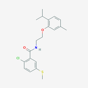 2-chloro-N-[2-(2-isopropyl-5-methylphenoxy)ethyl]-5-(methylthio)benzamide