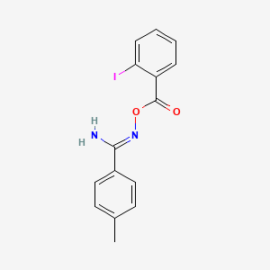 molecular formula C15H13IN2O2 B3918031 N'-[(2-iodobenzoyl)oxy]-4-methylbenzenecarboximidamide 