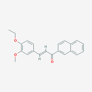 molecular formula C22H20O3 B3918062 3-(4-ethoxy-3-methoxyphenyl)-1-(2-naphthyl)-2-propen-1-one 
