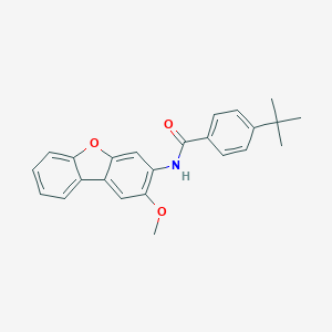 molecular formula C24H23NO3 B391807 4-tert-butyl-N-(2-methoxydibenzo[b,d]furan-3-yl)benzamide 