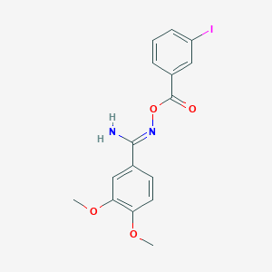 molecular formula C16H15IN2O4 B3918105 N'-[(3-iodobenzoyl)oxy]-3,4-dimethoxybenzenecarboximidamide 