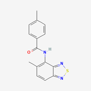 molecular formula C15H13N3OS B3918121 4-methyl-N-(5-methyl-2,1,3-benzothiadiazol-4-yl)benzamide 