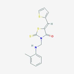 5-(2-Thienylmethylene)-2-thioxo-3-(2-toluidinomethyl)-1,3-thiazolidin-4-one