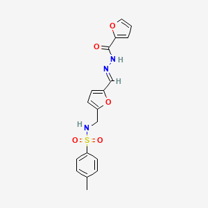 molecular formula C18H17N3O5S B3918131 N-({5-[2-(2-furoyl)carbonohydrazonoyl]-2-furyl}methyl)-4-methylbenzenesulfonamide 