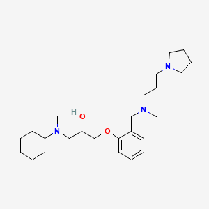 molecular formula C25H43N3O2 B3918141 1-[cyclohexyl(methyl)amino]-3-[2-({methyl[3-(1-pyrrolidinyl)propyl]amino}methyl)phenoxy]-2-propanol 