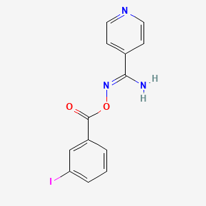 molecular formula C13H10IN3O2 B3918164 N'-[(3-iodobenzoyl)oxy]-4-pyridinecarboximidamide 