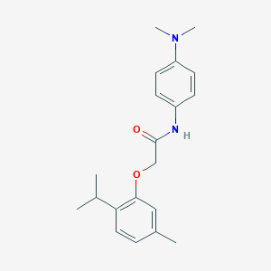 molecular formula C20H26N2O2 B391817 N-(4-(dimethylamino)phenyl)-2-(2-isopropyl-5-methylphenoxy)acetamide CAS No. 303972-24-9