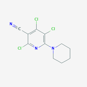 molecular formula C11H10Cl3N3 B391822 2,4,5-Trichloro-6-piperidin-1-ylnicotinonitrile 