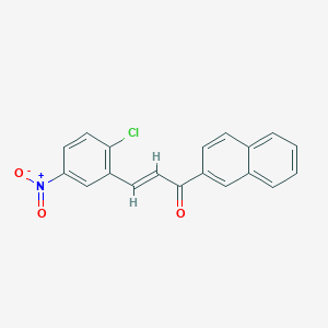 molecular formula C19H12ClNO3 B3918227 3-(2-chloro-5-nitrophenyl)-1-(2-naphthyl)-2-propen-1-one 