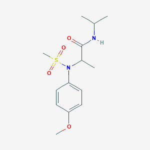 molecular formula C14H22N2O4S B3918247 N~1~-isopropyl-N~2~-(4-methoxyphenyl)-N~2~-(methylsulfonyl)alaninamide 
