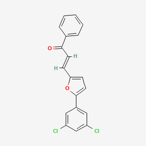 molecular formula C19H12Cl2O2 B3918250 3-[5-(3,5-dichlorophenyl)-2-furyl]-1-phenyl-2-propen-1-one CAS No. 6184-85-6