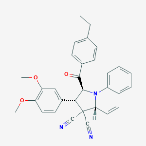 molecular formula C31H27N3O3 B391827 2-(3,4-dimethoxyphenyl)-1-(4-ethylbenzoyl)-1,2-dihydropyrrolo[1,2-a]quinoline-3,3(3aH)-dicarbonitrile 