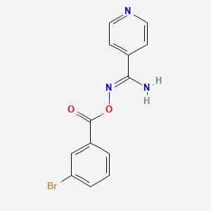 molecular formula C13H10BrN3O2 B3918283 N'-[(3-bromobenzoyl)oxy]-4-pyridinecarboximidamide 