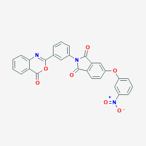 molecular formula C28H15N3O7 B391830 5-(3-nitrophenoxy)-2-[3-(4-oxo-4H-3,1-benzoxazin-2-yl)phenyl]-1H-isoindole-1,3(2H)-dione 