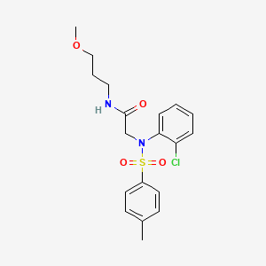 molecular formula C19H23ClN2O4S B3918307 N~2~-(2-chlorophenyl)-N~1~-(3-methoxypropyl)-N~2~-[(4-methylphenyl)sulfonyl]glycinamide 