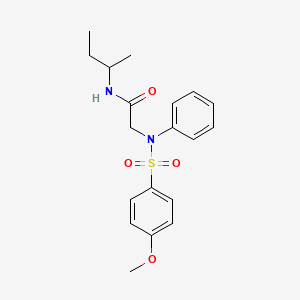 molecular formula C19H24N2O4S B3918328 N~1~-(sec-butyl)-N~2~-[(4-methoxyphenyl)sulfonyl]-N~2~-phenylglycinamide 