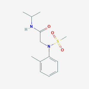 molecular formula C13H20N2O3S B3918341 N~1~-isopropyl-N~2~-(2-methylphenyl)-N~2~-(methylsulfonyl)glycinamide 