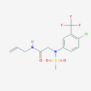 molecular formula C13H14ClF3N2O3S B3918349 N~1~-allyl-N~2~-[4-chloro-3-(trifluoromethyl)phenyl]-N~2~-(methylsulfonyl)glycinamide 
