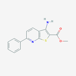molecular formula C15H12N2O2S B391840 Methyl 3-amino-6-phenylthieno[2,3-b]pyridine-2-carboxylate CAS No. 296797-34-7