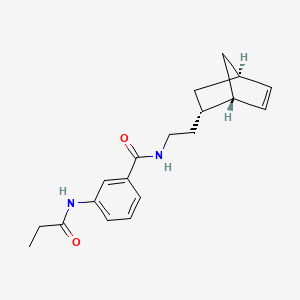 molecular formula C19H24N2O2 B3918406 N-{2-[(1S*,2S*,4S*)-bicyclo[2.2.1]hept-5-en-2-yl]ethyl}-3-(propionylamino)benzamide 