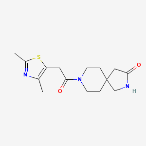 molecular formula C15H21N3O2S B3918430 8-[(2,4-dimethyl-1,3-thiazol-5-yl)acetyl]-2,8-diazaspiro[4.5]decan-3-one 