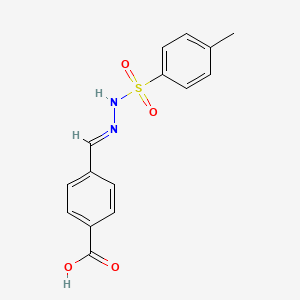 molecular formula C15H14N2O4S B3918466 4-{2-[(4-methylphenyl)sulfonyl]carbonohydrazonoyl}benzoic acid 
