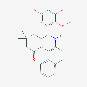 5-(3,5-diiodo-2-methoxyphenyl)-3,3-dimethyl-3,4,5,6-tetrahydrobenzo[a]phenanthridin-1(2H)-one