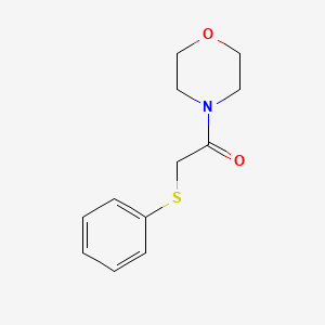 molecular formula C12H15NO2S B3918485 4-[(苯硫基)乙酰基]吗啉 