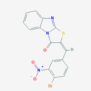 molecular formula C16H8BrN3O3S B391849 2-{4-bromo-3-nitrobenzylidene}[1,3]thiazolo[3,2-a]benzimidazol-3(2H)-one 