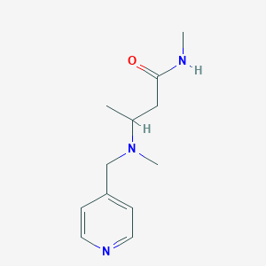 molecular formula C12H19N3O B3918491 N-methyl-3-[methyl(pyridin-4-ylmethyl)amino]butanamide 
