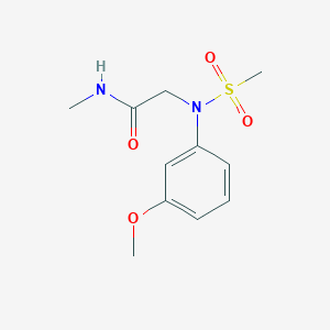 molecular formula C11H16N2O4S B3918508 N~2~-(3-methoxyphenyl)-N~1~-methyl-N~2~-(methylsulfonyl)glycinamide 