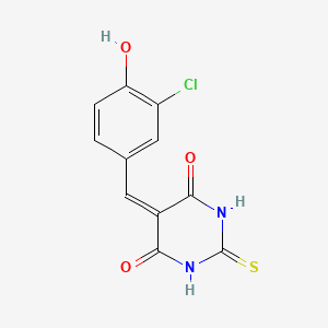 molecular formula C11H7ClN2O3S B3918527 5-(3-chloro-4-hydroxybenzylidene)-2-thioxodihydro-4,6(1H,5H)-pyrimidinedione 