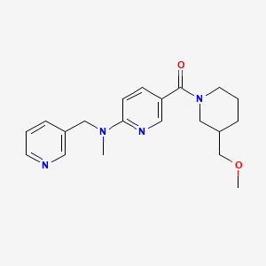 molecular formula C20H26N4O2 B3918533 5-{[3-(methoxymethyl)-1-piperidinyl]carbonyl}-N-methyl-N-(3-pyridinylmethyl)-2-pyridinamine 