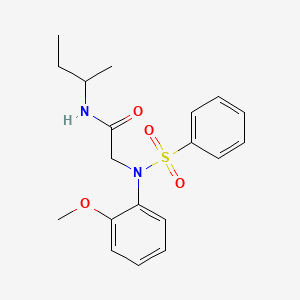 molecular formula C19H24N2O4S B3918538 N~1~-(sec-butyl)-N~2~-(2-methoxyphenyl)-N~2~-(phenylsulfonyl)glycinamide 