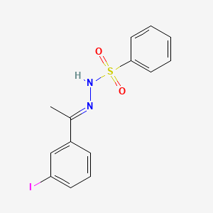 molecular formula C14H13IN2O2S B3918543 N'-[1-(3-iodophenyl)ethylidene]benzenesulfonohydrazide 