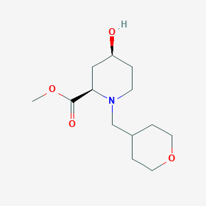 molecular formula C13H23NO4 B3918550 methyl (2R*,4S*)-4-hydroxy-1-(tetrahydro-2H-pyran-4-ylmethyl)piperidine-2-carboxylate 